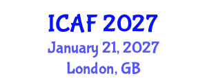 International Conference on Accounting and Finance (ICAF) January 21, 2027 - London, United Kingdom International Conference on Accounting and Finance (ICAF) January 21, 2027 - London, United Kingdom