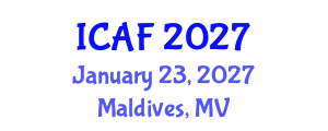 International Conference on Accounting and Finance (ICAF) January 23, 2027 - Maldives, Maldives International Conference on Accounting and Finance (ICAF) January 23, 2027 - Maldives, Maldives