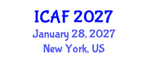 International Conference on Accounting and Finance (ICAF) January 28, 2027 - New York, United States International Conference on Accounting and Finance (ICAF) January 28, 2027 - New York, United States