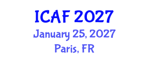 International Conference on Accounting and Finance (ICAF) January 25, 2027 - Paris, France International Conference on Accounting and Finance (ICAF) January 25, 2027 - Paris, France