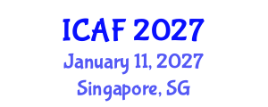 International Conference on Accounting and Finance (ICAF) January 11, 2027 - Singapore, Singapore International Conference on Accounting and Finance (ICAF) January 11, 2027 - Singapore, Singapore
