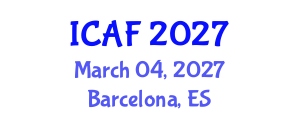 International Conference on Accounting and Finance (ICAF) March 04, 2027 - Barcelona, Spain International Conference on Accounting and Finance (ICAF) March 04, 2027 - Barcelona, Spain