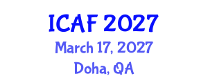 International Conference on Accounting and Finance (ICAF) March 17, 2027 - Doha, Qatar International Conference on Accounting and Finance (ICAF) March 17, 2027 - Doha, Qatar