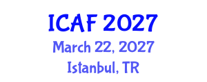 International Conference on Accounting and Finance (ICAF) March 22, 2027 - Istanbul, Turkey International Conference on Accounting and Finance (ICAF) March 22, 2027 - Istanbul, Turkey