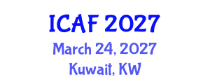 International Conference on Accounting and Finance (ICAF) March 24, 2027 - Kuwait, Kuwait International Conference on Accounting and Finance (ICAF) March 24, 2027 - Kuwait, Kuwait