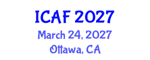 International Conference on Accounting and Finance (ICAF) March 24, 2027 - Ottawa, Canada International Conference on Accounting and Finance (ICAF) March 24, 2027 - Ottawa, Canada