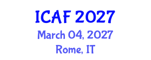 International Conference on Accounting and Finance (ICAF) March 04, 2027 - Rome, Italy International Conference on Accounting and Finance (ICAF) March 04, 2027 - Rome, Italy