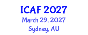 International Conference on Accounting and Finance (ICAF) March 29, 2027 - Sydney, Australia