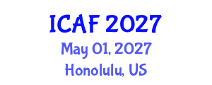 International Conference on Accounting and Finance (ICAF) May 01, 2027 - Honolulu, United States International Conference on Accounting and Finance (ICAF) May 01, 2027 - Honolulu, United States