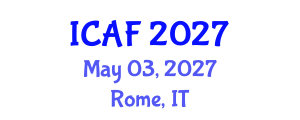 International Conference on Accounting and Finance (ICAF) May 03, 2027 - Rome, Italy International Conference on Accounting and Finance (ICAF) May 03, 2027 - Rome, Italy