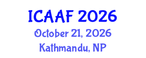 International Conference on Accounting, Auditing and Finance (ICAAF) October 21, 2026 - Kathmandu, Nepal International Conference on Accounting, Auditing and Finance (ICAAF) October 21, 2026 - Kathmandu, Nepal