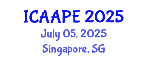 International Conference on Accounting, Auditing and Performance Evaluation (ICAAPE) July 05, 2025 - Singapore, Singapore