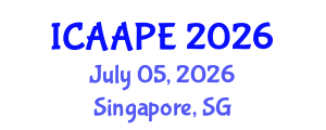 International Conference on Accounting, Auditing and Performance Evaluation (ICAAPE) July 05, 2026 - Singapore, Singapore