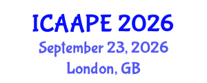 International Conference on Accounting, Auditing and Performance Evaluation (ICAAPE) September 23, 2026 - London, United Kingdom