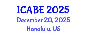 International Conference on Accounting, Business and Economics (ICABE) December 20, 2025 - Honolulu, United States