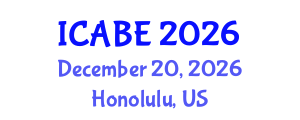 International Conference on Accounting, Business and Economics (ICABE) December 20, 2026 - Honolulu, United States International Conference on Accounting, Business and Economics (ICABE) December 20, 2026 - Honolulu, United States