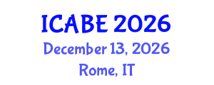 International Conference on Accounting, Business and Economics (ICABE) December 13, 2026 - Rome, Italy International Conference on Accounting, Business and Economics (ICABE) December 13, 2026 - Rome, Italy