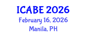 International Conference on Accounting, Business and Economics (ICABE) February 16, 2026 - Manila, Philippines International Conference on Accounting, Business and Economics (ICABE) February 16, 2026 - Manila, Philippines