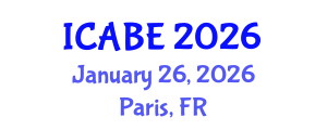 International Conference on Accounting, Business and Economics (ICABE) January 26, 2026 - Paris, France International Conference on Accounting, Business and Economics (ICABE) January 26, 2026 - Paris, France