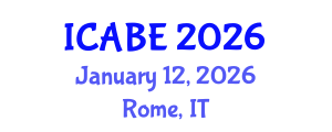 International Conference on Accounting, Business and Economics (ICABE) January 12, 2026 - Rome, Italy International Conference on Accounting, Business and Economics (ICABE) January 12, 2026 - Rome, Italy