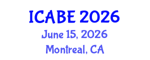 International Conference on Accounting, Business and Economics (ICABE) June 15, 2026 - Montreal, Canada International Conference on Accounting, Business and Economics (ICABE) June 15, 2026 - Montreal, Canada