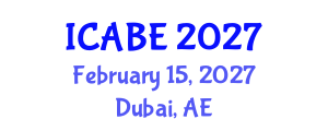 International Conference on Accounting, Business and Economics (ICABE) February 15, 2027 - Dubai, United Arab Emirates International Conference on Accounting, Business and Economics (ICABE) February 15, 2027 - Dubai, United Arab Emirates