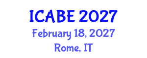 International Conference on Accounting, Business and Economics (ICABE) February 18, 2027 - Rome, Italy International Conference on Accounting, Business and Economics (ICABE) February 18, 2027 - Rome, Italy