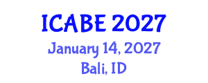 International Conference on Accounting, Business and Economics (ICABE) January 14, 2027 - Bali, Indonesia International Conference on Accounting, Business and Economics (ICABE) January 14, 2027 - Bali, Indonesia
