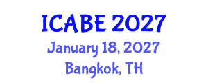 International Conference on Accounting, Business and Economics (ICABE) January 18, 2027 - Bangkok, Thailand International Conference on Accounting, Business and Economics (ICABE) January 18, 2027 - Bangkok, Thailand