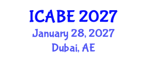 International Conference on Accounting, Business and Economics (ICABE) January 28, 2027 - Dubai, United Arab Emirates International Conference on Accounting, Business and Economics (ICABE) January 28, 2027 - Dubai, United Arab Emirates