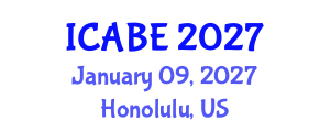 International Conference on Accounting, Business and Economics (ICABE) January 09, 2027 - Honolulu, United States