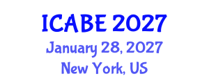 International Conference on Accounting, Business and Economics (ICABE) January 28, 2027 - New York, United States International Conference on Accounting, Business and Economics (ICABE) January 28, 2027 - New York, United States