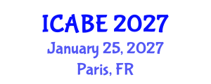 International Conference on Accounting, Business and Economics (ICABE) January 25, 2027 - Paris, France International Conference on Accounting, Business and Economics (ICABE) January 25, 2027 - Paris, France