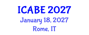 International Conference on Accounting, Business and Economics (ICABE) January 18, 2027 - Rome, Italy International Conference on Accounting, Business and Economics (ICABE) January 18, 2027 - Rome, Italy