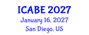 International Conference on Accounting, Business and Economics (ICABE) January 16, 2027 - San Diego, United States International Conference on Accounting, Business and Economics (ICABE) January 16, 2027 - San Diego, United States