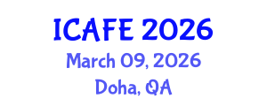 International Conference on Accounting, Finance and Economics (ICAFE) March 09, 2026 - Doha, Qatar International Conference on Accounting, Finance and Economics (ICAFE) March 09, 2026 - Doha, Qatar