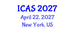 International Conference on Accounting Studies (ICAS) April 22, 2027 - New York, United States International Conference on Accounting Studies (ICAS) April 22, 2027 - New York, United States