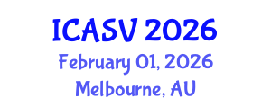 International Conference on Acoustics, Sound and Vibration (ICASV) February 01, 2026 - Melbourne, Australia