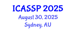 International Conference on Acoustics, Speech and Signal Processing (ICASSP) August 30, 2025 - Sydney, Australia