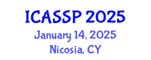 International Conference on Acoustics, Speech and Signal Processing (ICASSP) January 14, 2025 - Nicosia, Cyprus