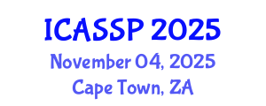 International Conference on Acoustics, Speech and Signal Processing (ICASSP) November 04, 2025 - Cape Town, South Africa