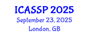 International Conference on Acoustics, Speech and Signal Processing (ICASSP) September 23, 2025 - London, United Kingdom