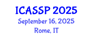 International Conference on Acoustics, Speech and Signal Processing (ICASSP) September 16, 2025 - Rome, Italy