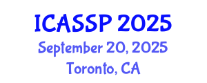 International Conference on Acoustics, Speech and Signal Processing (ICASSP) September 20, 2025 - Toronto, Canada