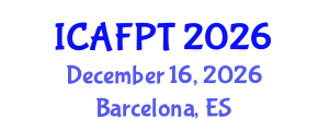 International Conference on Active Food Packaging Technologies (ICAFPT) December 16, 2026 - Barcelona, Spain International Conference on Active Food Packaging Technologies (ICAFPT) December 16, 2026 - Barcelona, Spain