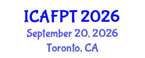 International Conference on Active Food Packaging Technologies (ICAFPT) September 20, 2026 - Toronto, Canada