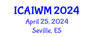 International Conference on Adaptive and Integrative Water Management (ICAIWM) April 25, 2024 - Seville, Spain