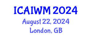 International Conference on Adaptive and Integrative Water Management (ICAIWM) August 22, 2024 - London, United Kingdom