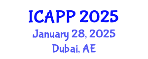 International Conference on Adolescent Psychiatry and Psychology (ICAPP) January 28, 2025 - Dubai, United Arab Emirates