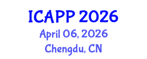 International Conference on Adolescent Psychiatry and Psychology (ICAPP) April 06, 2026 - Chengdu, China International Conference on Adolescent Psychiatry and Psychology (ICAPP) April 06, 2026 - Chengdu, China